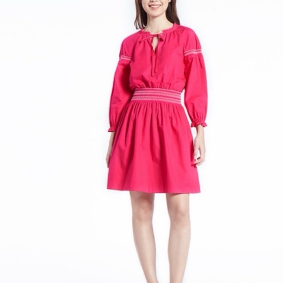 💞 ZARA PINK TASSEL PUFF LONG SLEEVE EMBROIDERED DETAIL MINI DRESS! - Picture 10 of 16